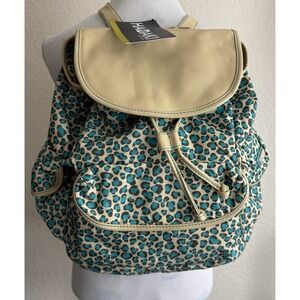 Hadaki Market Backpack Nylon Cheetah Leopard Print Rucksack Brand New